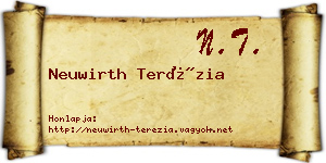 Neuwirth Terézia névjegykártya